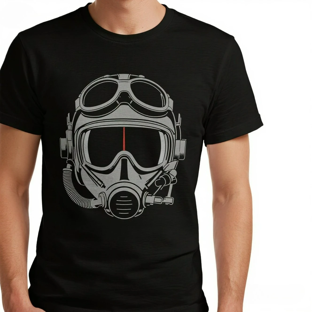 Unique Design Fighter Pilot Helmet and Altimeter T-Shirt. Summer Cotton Short Sleeve O-Neck Mens T Shirt New S-3XL