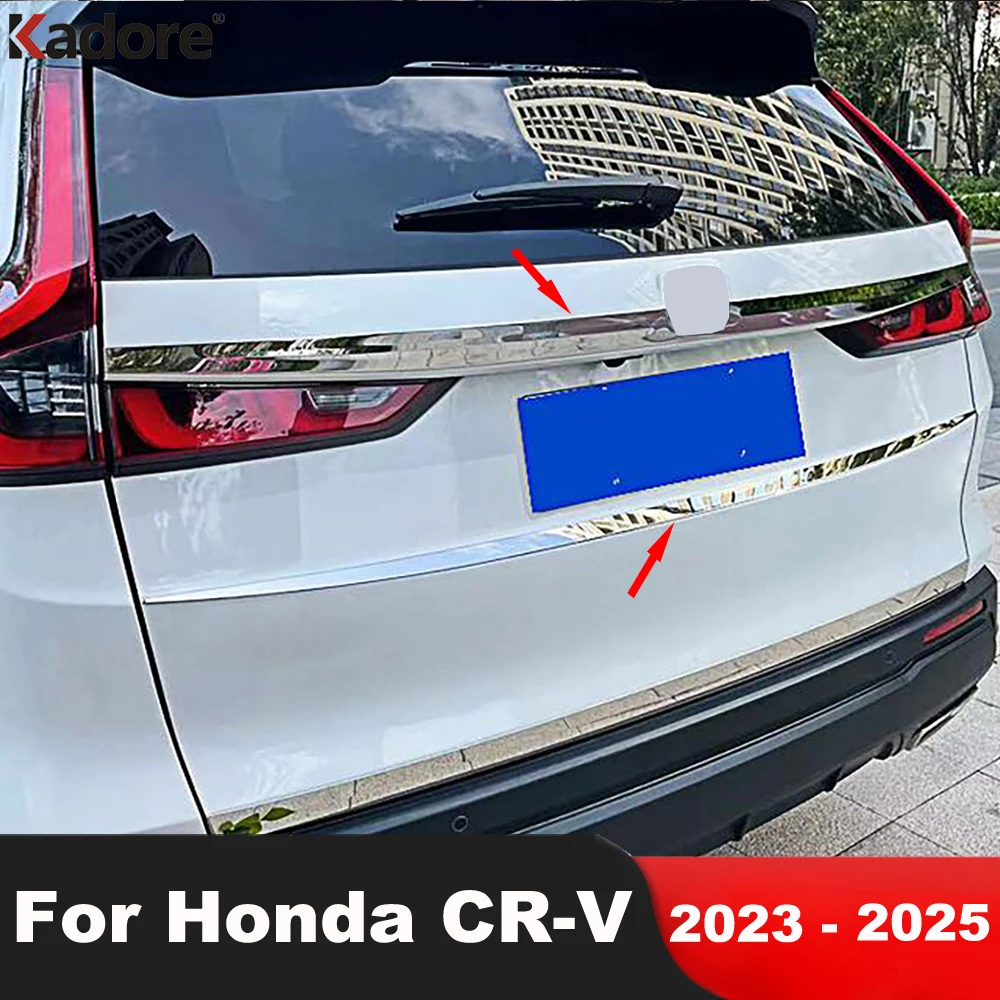 

For Honda CRV CR-V 2023 2024 2025 Stainless Steel Rear Trunk Lid Cover Trim Tailgate Tail Door Molding Strip Car Accessories