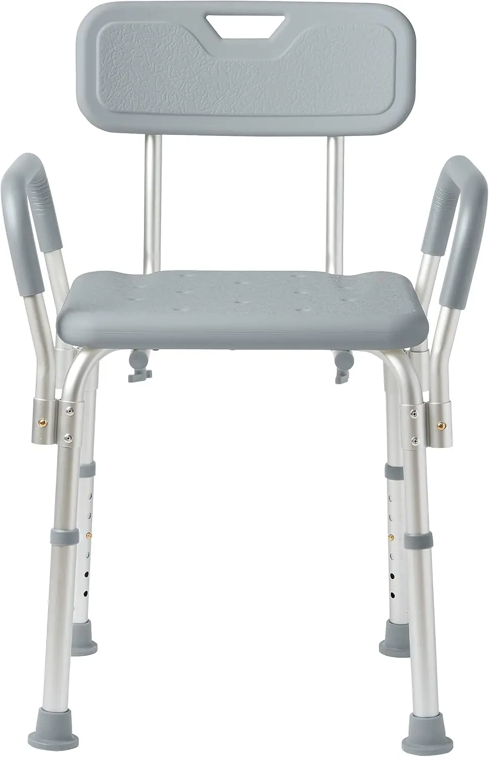 

Shower Chair with Backrest and Padded Armrests - 350 lb. Capacity, Bath Bench for Seniors and Disabled