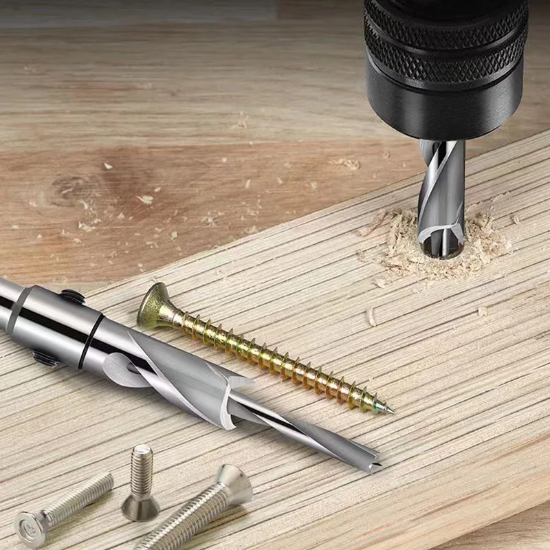 Lavorazione del legno testa svasata trapano per insalata acciaio ad alta velocità Step Hole Opener svasatore Step Drill Bit Foro per vite Utensili