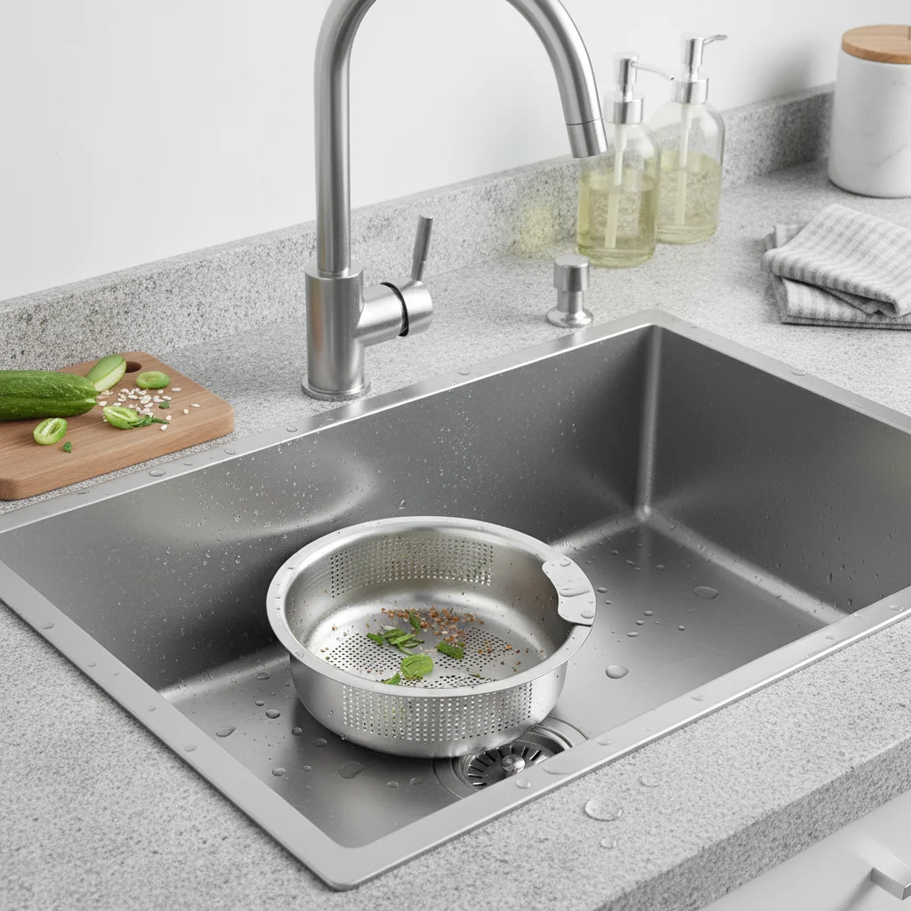 

304Stainless Steel Sink Drain For Home Kitchen And Bathroom Durable= 1mm Mesh Drain Filter For Food And Debris For Kitchen Drain