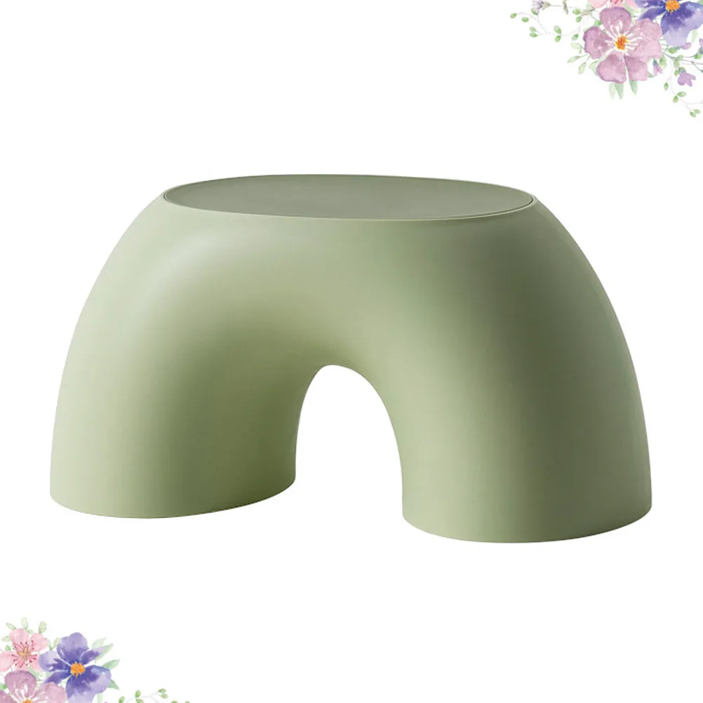 1Pcs Rounded Small Stool Non-Slip PP Plastic Lightweight Practical Step Stool for Bathroom Kitchen