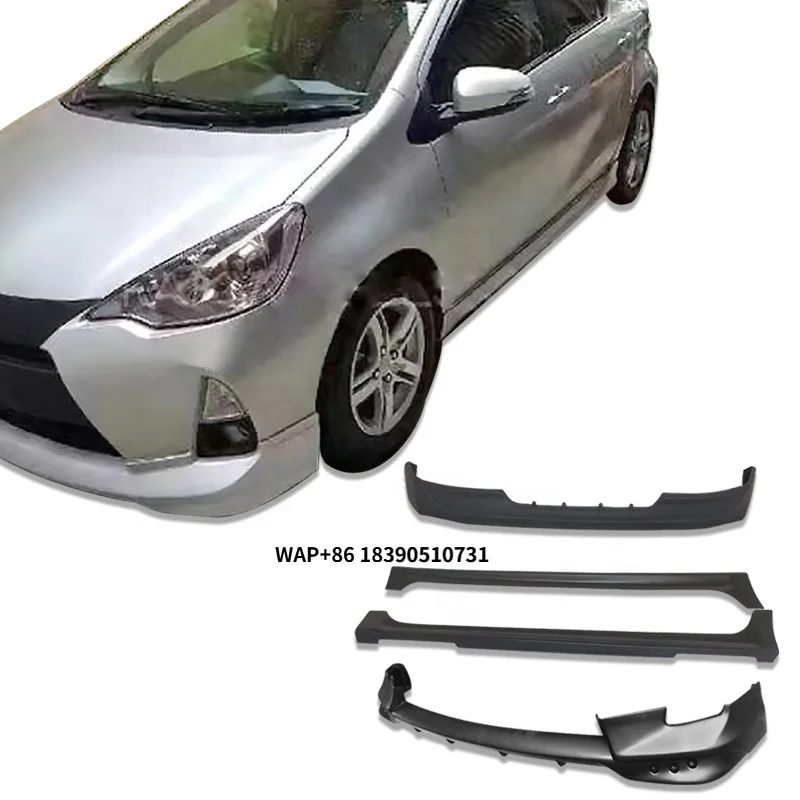 

Car Body Kits for Aqua Front Bumper Lip with Fog Lamps Rear Diffuser Lip Side Skirts Car Kit ABS High Material