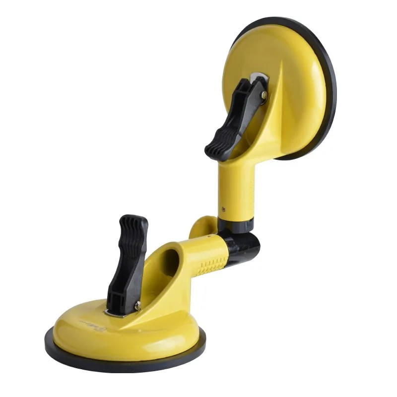 Wave Shield Curved/Angled/Balanced Two-Claw Suction Cup, Curved Glass Suction Lifter, Two-Position Glass Gripper