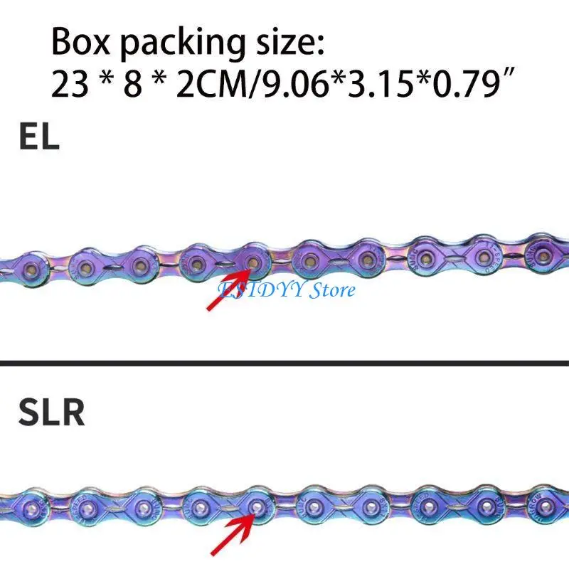 G6DE Rainbow Colorful 11 Speed Chain Half Full Hollow Mountain Road Bike Part Accessories 116 Links