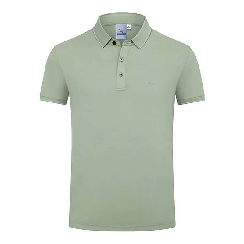 Customized Shirt New Men Summer Casual Polos Shirts Cotton Short Sleeve Harmont Shirt Embroidery Blaine Shirts