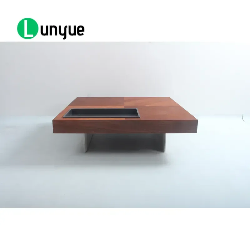 Modern Minimalist Italian Design Wooden Coffee Table for Living Room Furniture Hot Sale