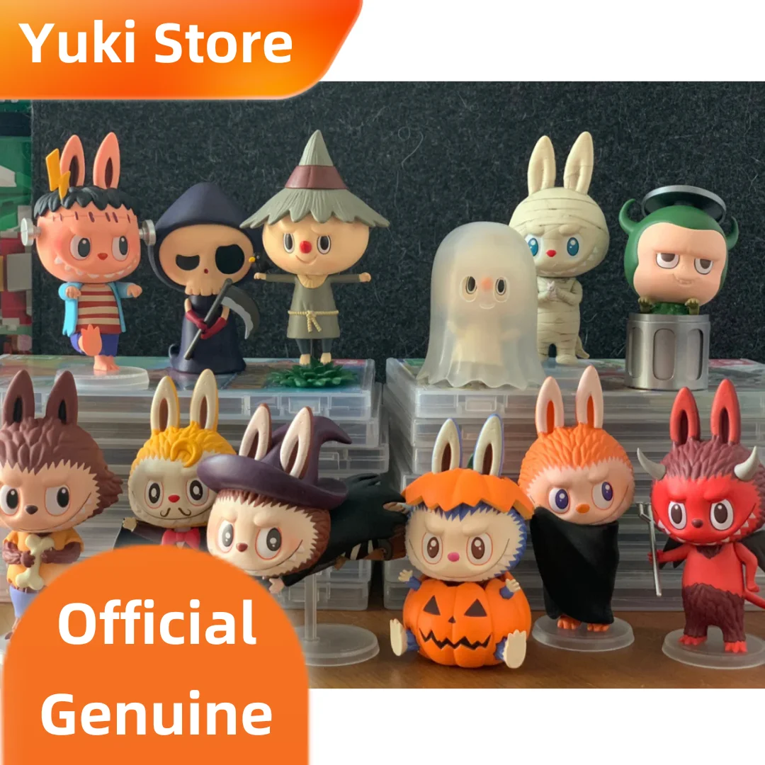 

Genuine Hot Labubu Halloween Carnival Of Monsters Series Mystery Box Kawaii Halloween Desktop Blind Box Decor Toy Models As Gift
