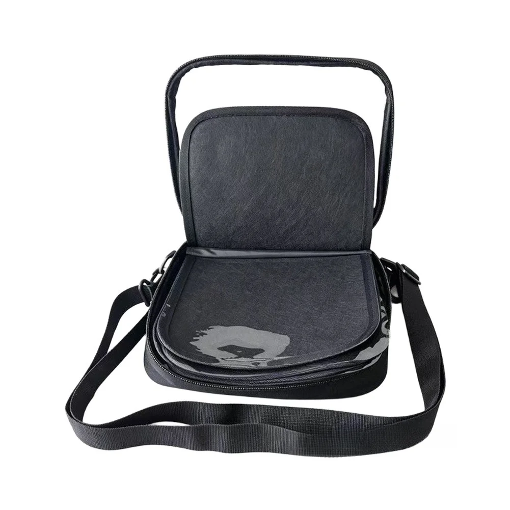 Stylish Pin Display Bag for Trading 6 Page Polyester Organizer Adjustable Shoulder Straps 23x20x6cm for Trade Shows and Events