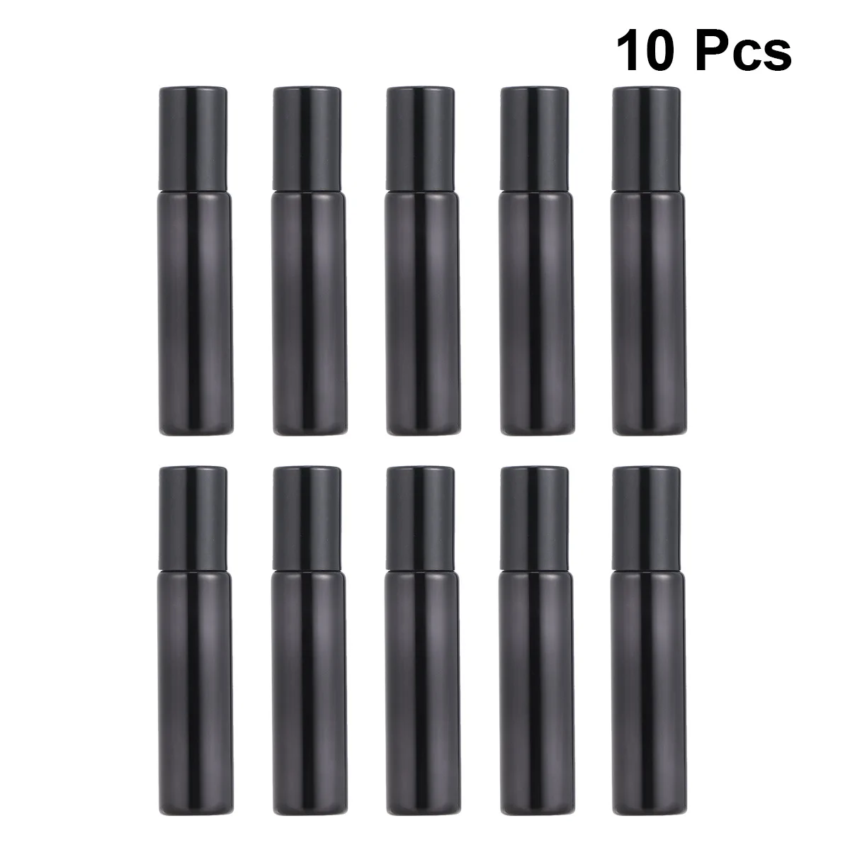 10 قطعة 10 مللي زجاجات لفة من الزجاج المتين السلس كرة دوارة زيوت العطور حاويات السفر زجاجات لفة على