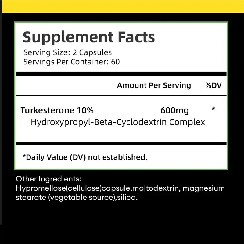 Turkesterone Supplement - Improves Performance,  Supports Muscle Mass, Strength, and Improves Energy Levels & Endurance
