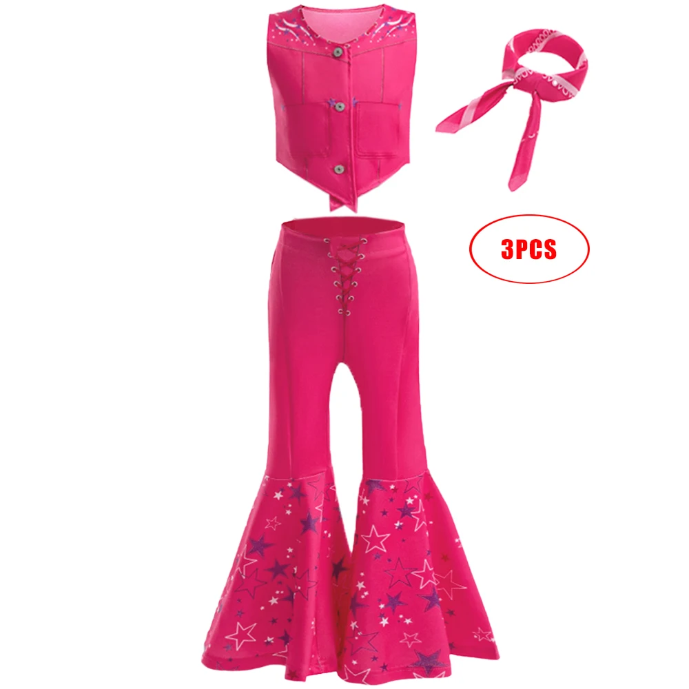 Movie Pink Plaid Baby Girls Dress Cosplay Costume Kids Halloween Princess Birthday Dress for Girl Carnival Party Clothe 2-10 Yrs