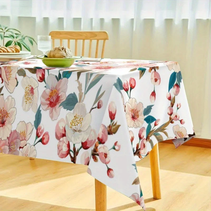 One piece of tablecloth featuring a bud in the process of blooming and blooming plum blossoms is both casual and beautiful.xzj