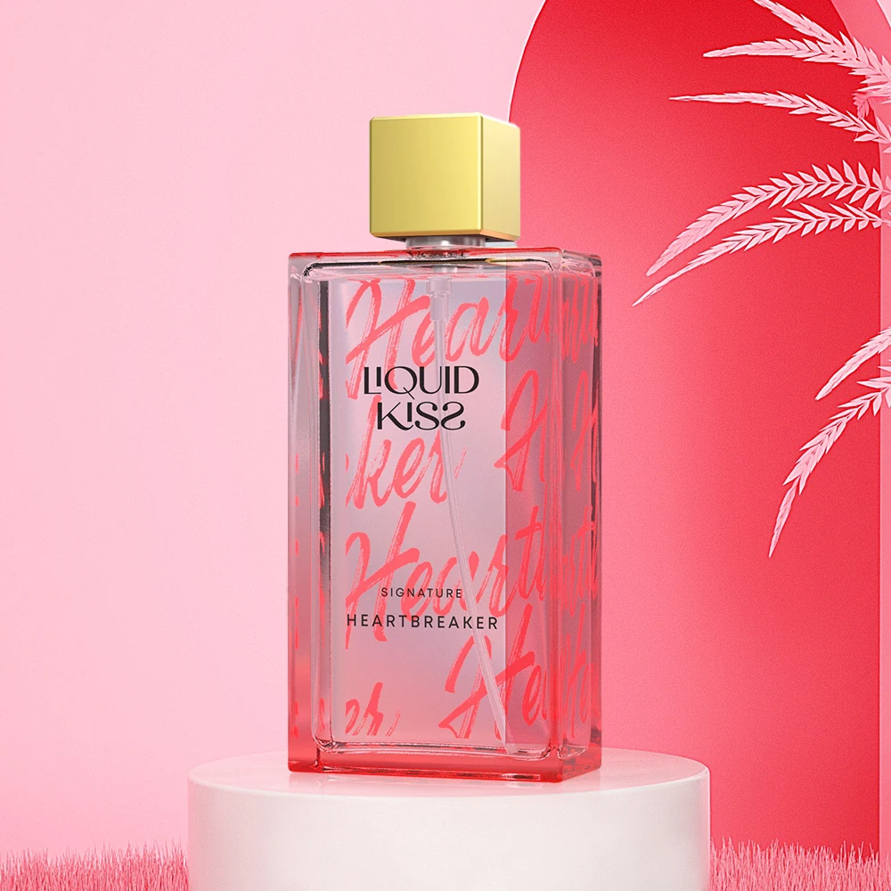 Płynny KISS Eau De Parfum Spray dla kobiet kwiatowe nuty owocowe słodki zapach 3.4 uncja łamaczy serc