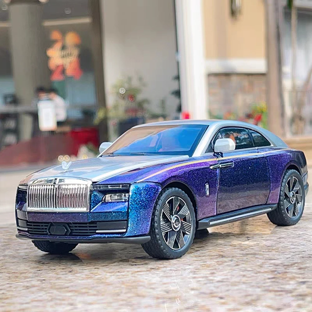 Rolls Royce Spectre Cullinan-modelo de coches de juguete con rueda extraíble, vehículos con sonido, luz, decoración de mesa de coche en miniatura, escala 1:24