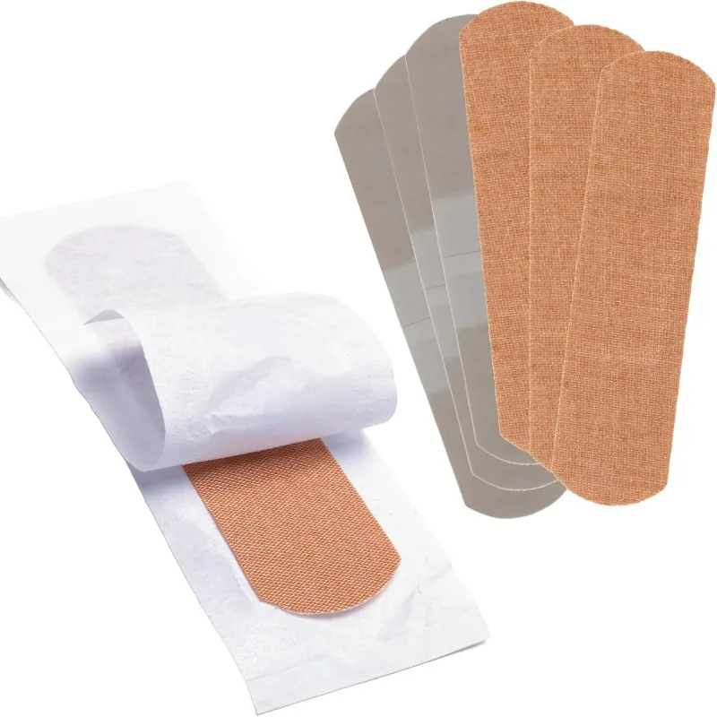 50/100pcs Medical Elastic Fabric Bandage Breathable Adhesive Wound Dressing Hypoallergenic First Aid Tape for Blisters/Cuts