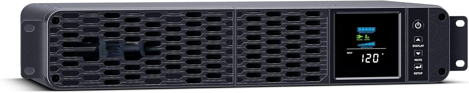 CP1500PFCRM2U PFC Sinewave UPS System, 1500VA/1000W, 8 Outlets, AVR, Short Depth 2U Rackmount