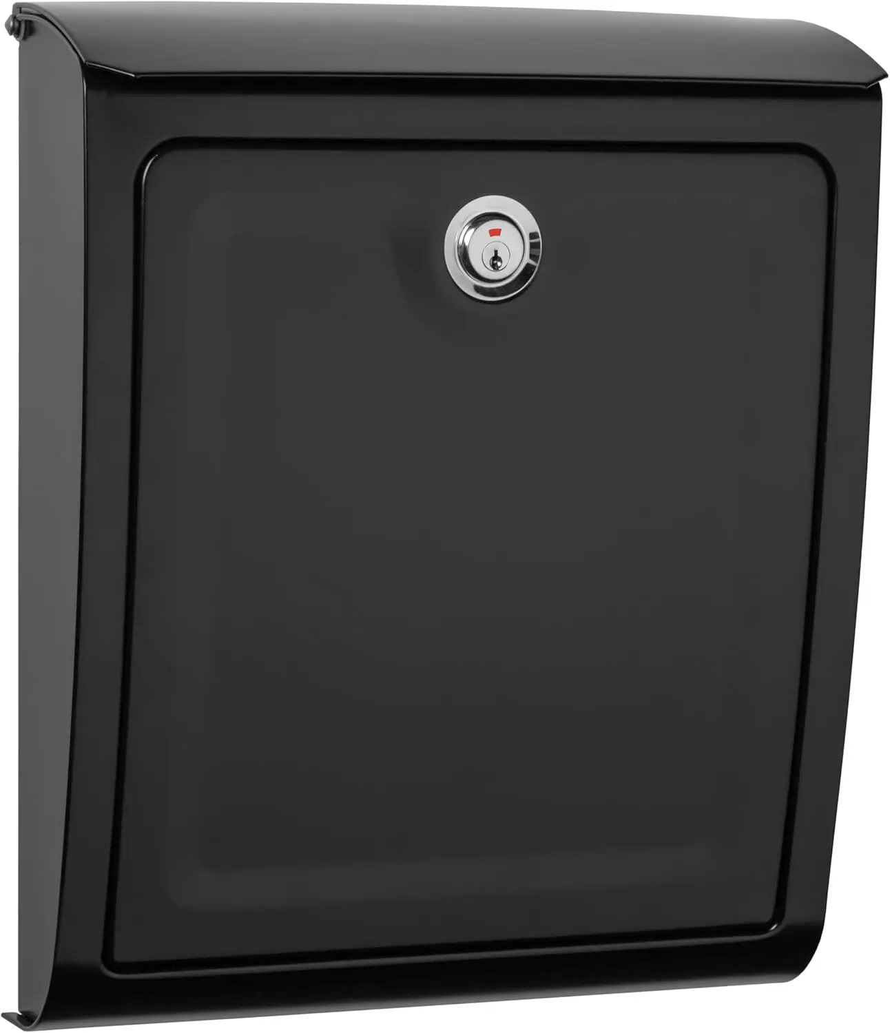 

Настенный почтовый ящик с замком, оцинкованная сталь, средний размер, с ключом, черный, для наружного использования