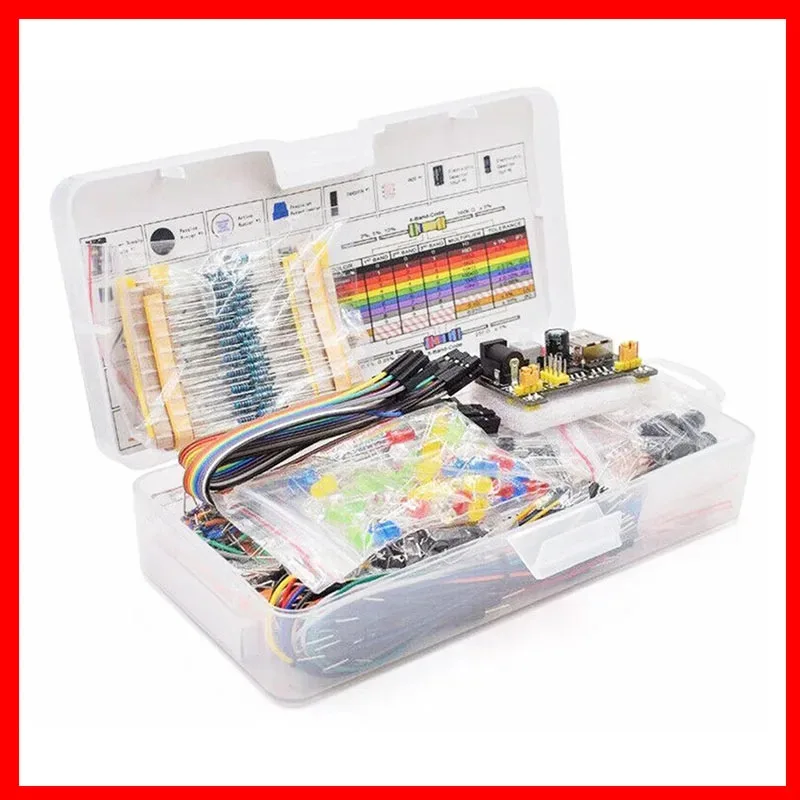 830pcs/set Electronic Components Electrolytic Capacitor Resistor led Hole Breadboard Kit for UNO R Component Pack Beginner Start image 5