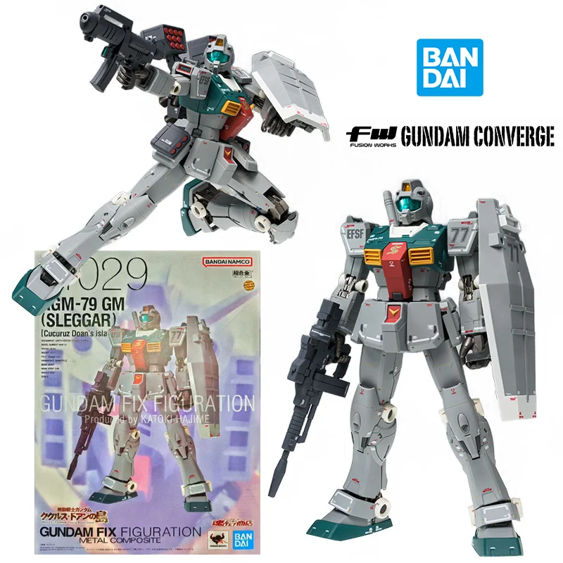 Bandai Gundam Fix Figuration Metal Composite RGM-79 GM Sleggar Cucuruz Doan's Island 18Cm Anime Original Action Figure Model Toy