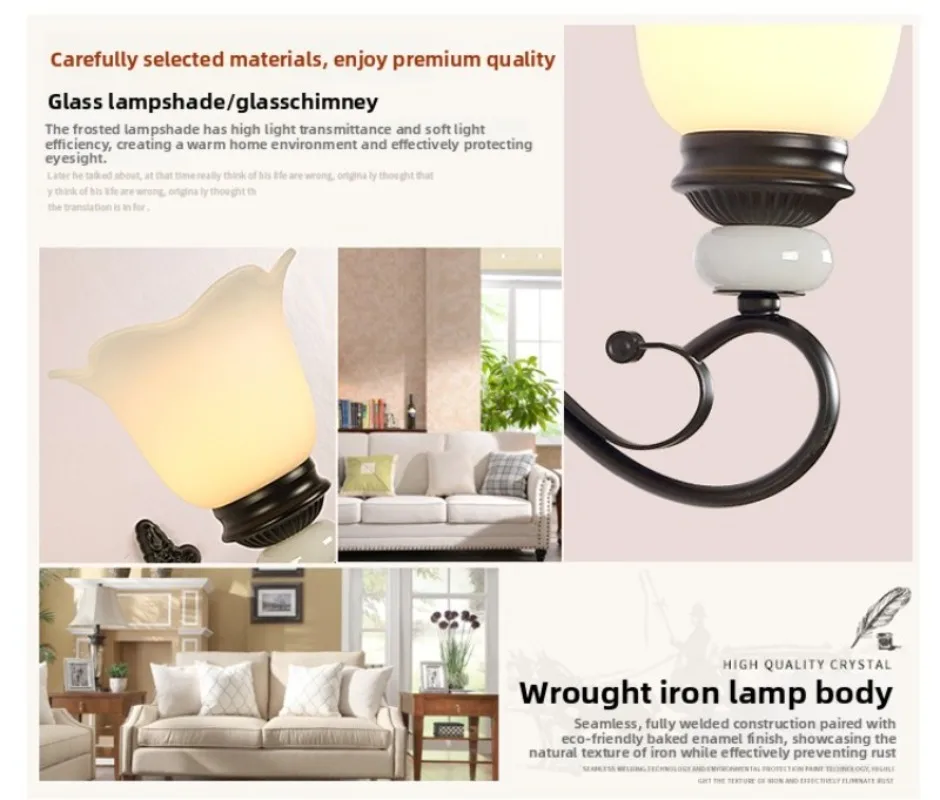 โคมไฟติดผนังแบบสโคน/โคมไฟติดผนังบันได สำหรับตกแต่งบ้าน สไตล์วินเทจ ใช้ติดผนังหลังเตียง โฮมสเตย์ หรือหน้าต่าง สีดำ