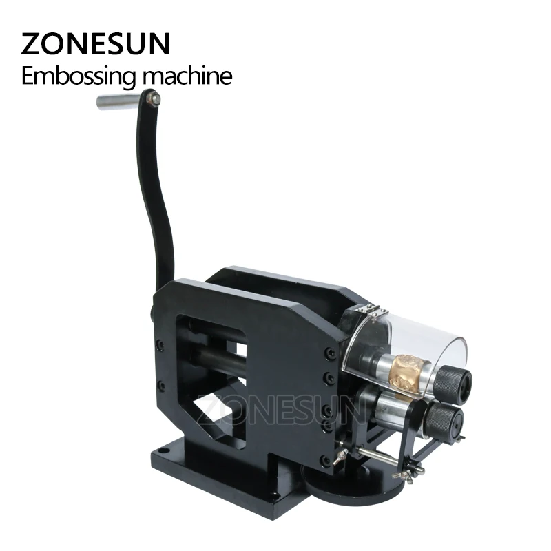 ZONESUN Leather Stamping Machine Cold Pressing Machine Embossing Repeating Pattern For Leather Belt Guitar Straps Logo Embosser