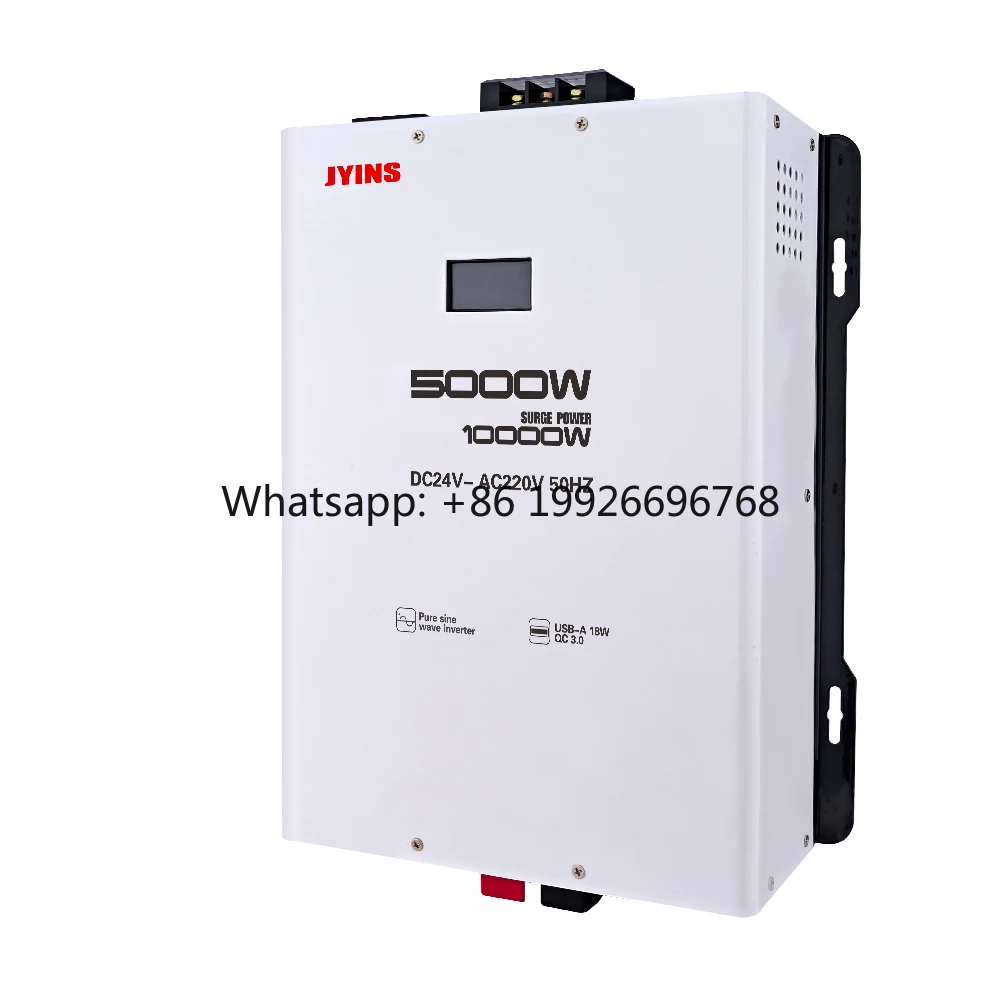 

5000W Hybrid Solar Power Inverter 24VDC to 220VAC Pure Sine Wave Single Phase Output