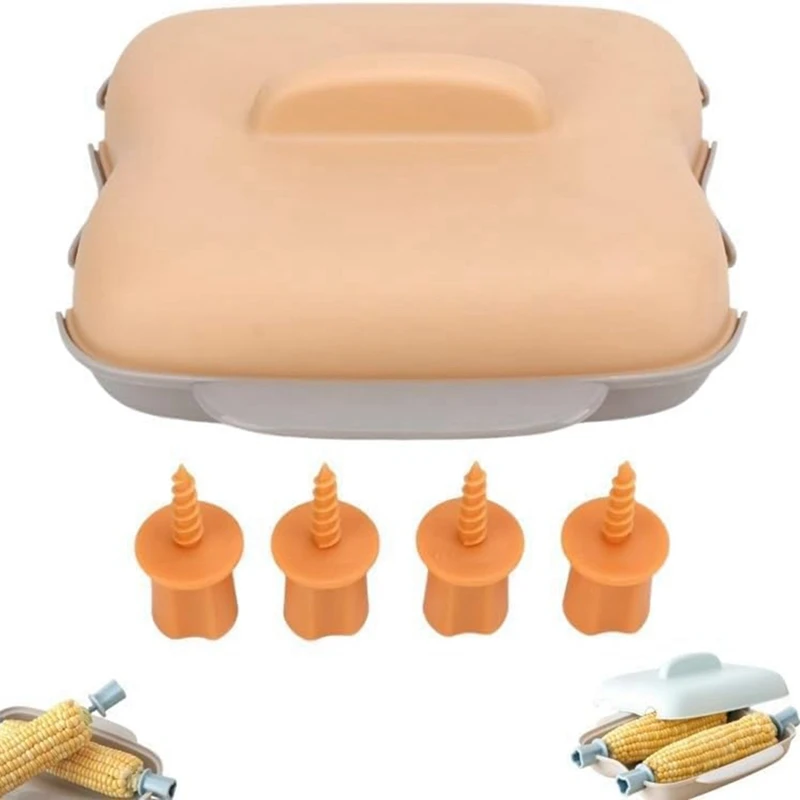 AU-Microwave Corn Steamer, Microwave Corn Steamer With Lid And Handle, Food Grade Steamer, Kitchen Dormitory Tools
