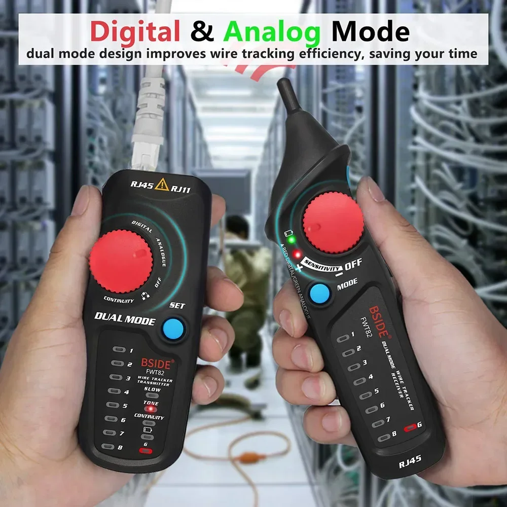 Network Cable Tracker Wire Tester BSIDE FWT82 Professional RJ45 RJ11 Telephone Toner Ethernet LAN Tracer Detector Line Finder