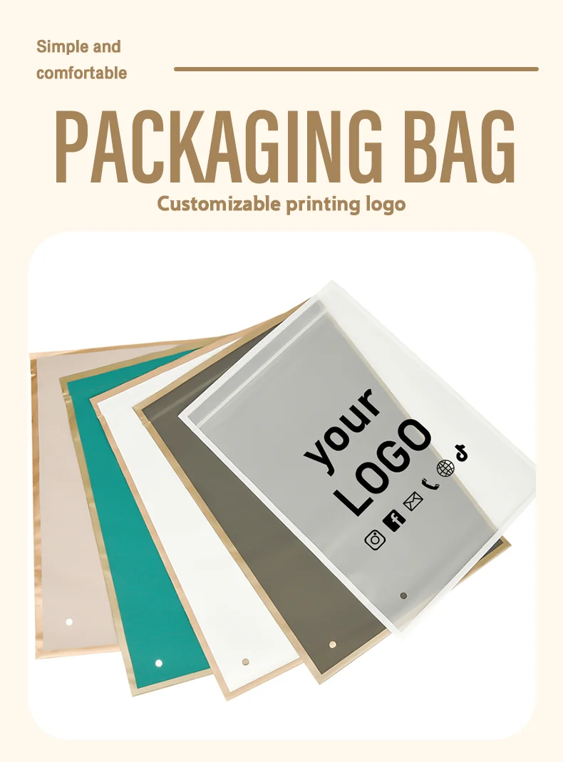 50 Stück Mattierte Knorpel-Ziplock-Beutel mit Anpassbarem Logo, Innenverpackungsbeutel für Hemden, Transparente Versiegelte Tasche für Kleidung – Detail 1