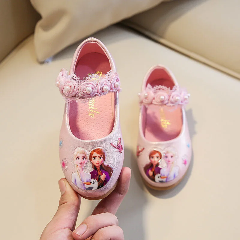 Disney Children Frozen Princess Sophia Girl Casual non-slip Soft Bottom Shoes Flats Kids New Casual Shoes Wedding Party Sandall