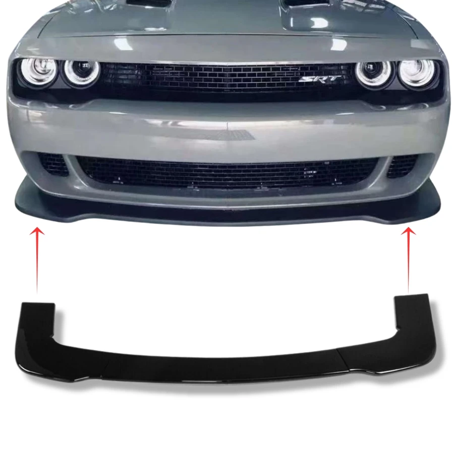 

Modification TIYPEOR Front Bumper Lip Splitter for Dodge Challenger SXT SRT Hellcat 2012 - 2019 Air Dam Chin Splitter Protector
