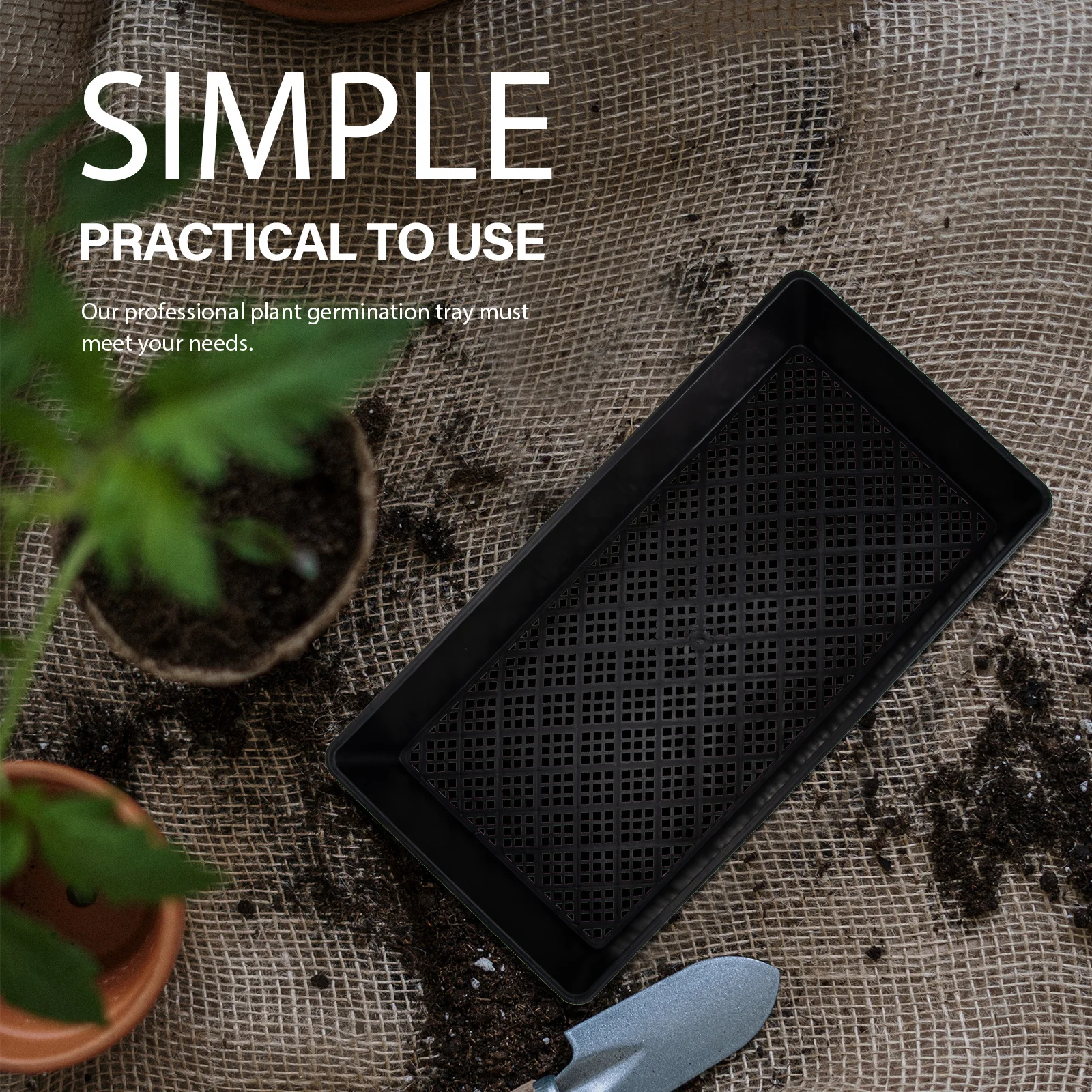 6 قطعة صواني إنبات النبات قسط البلاستيك دائم Microgreens تزايد الحاويات الحضانة البذر صينية صينية زراعة النباتات