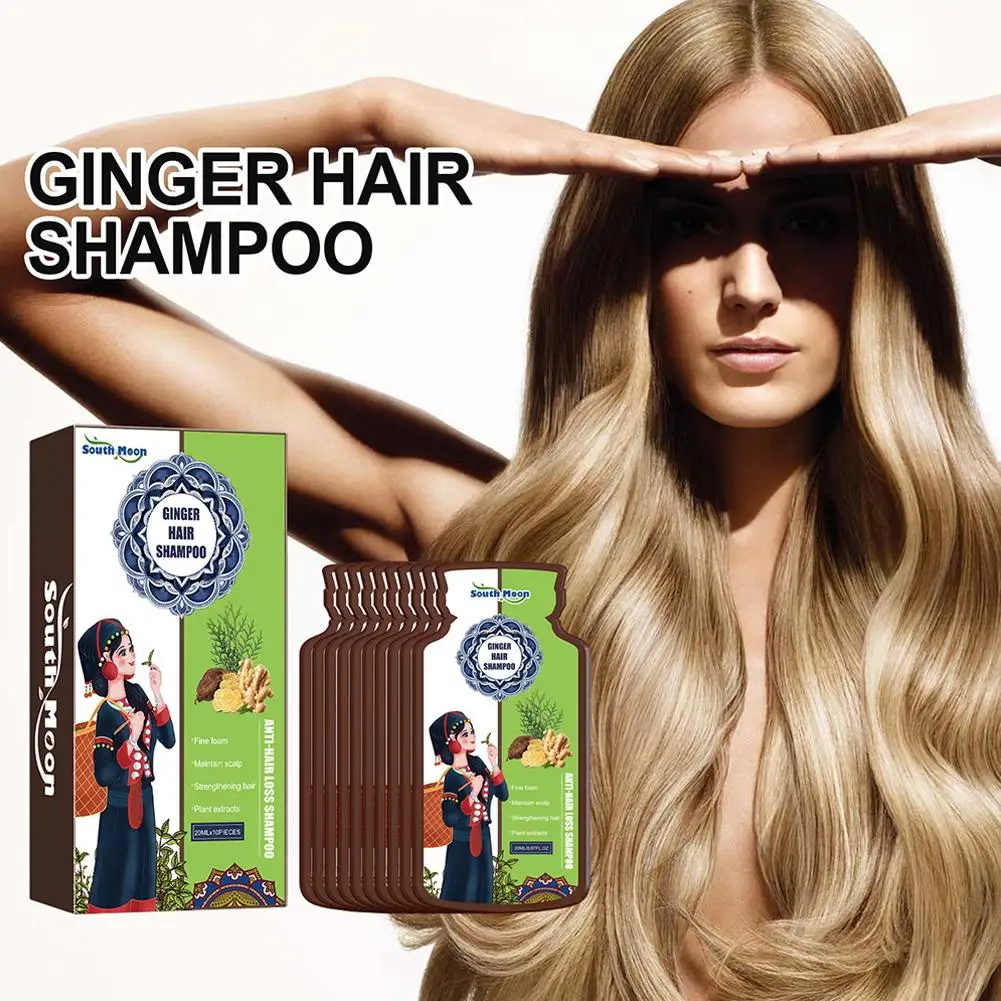 2024 Ginger Plant Extract Anti-Hair Loss Hair Shampoo Natural Hair Loss Ingredients Deep Shampoo Anti Nourishment Q2O6