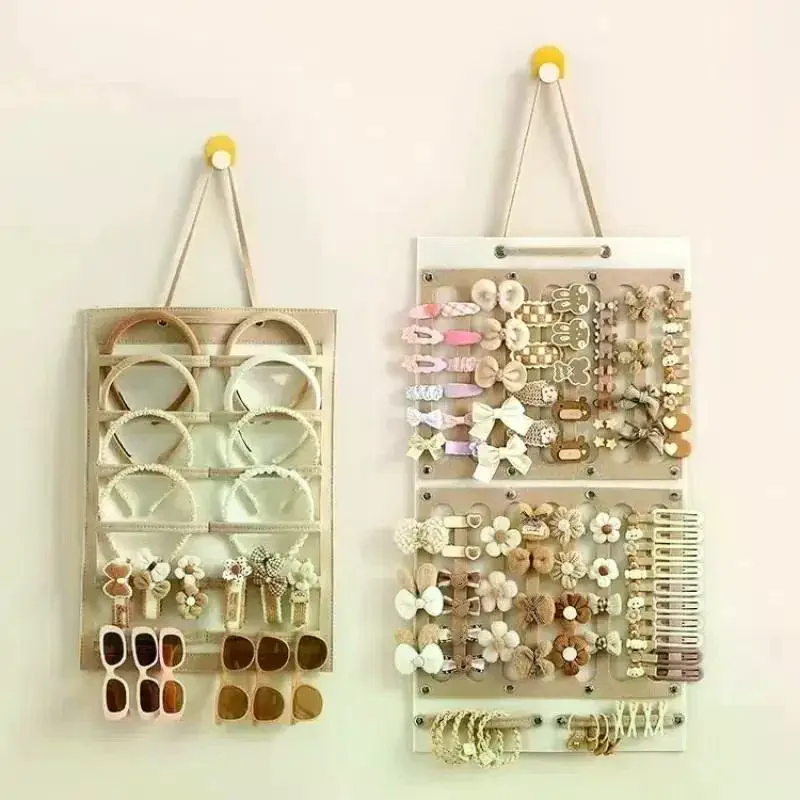 [YU]Large Capacity Hair Bows Organizer Wall Headband Holder Hair Clip Storage Hanger Jewelry And Accessory Storage Hanging Bag