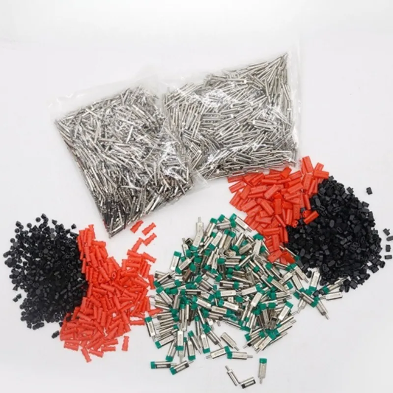 100pcs Professional Technician Materials Double-sided Nails Gypsum Nails Red Double-foot Nail Sets of Nails s