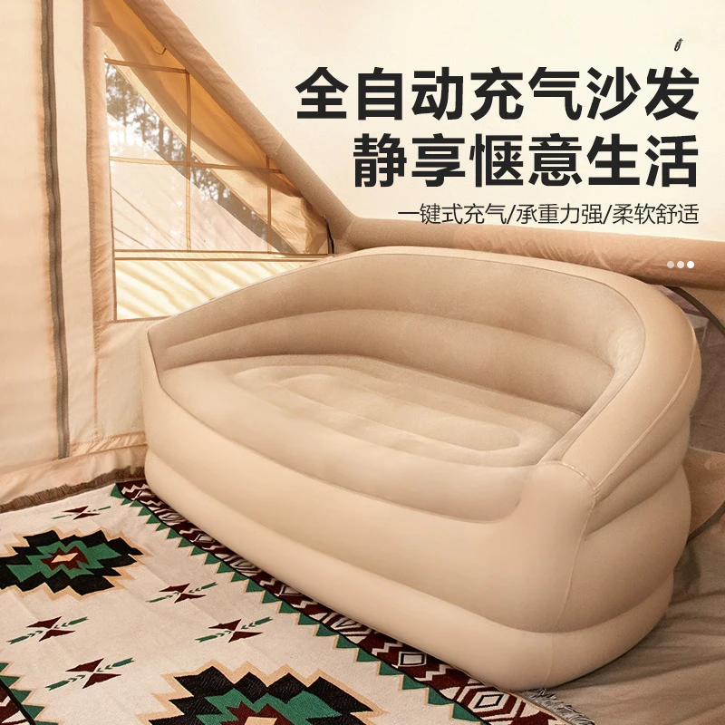 

For Inflatable Sofa Outdoor Double Portable Floatation Bed Lazy Camping Leisure Automatic Inflatable Recliner