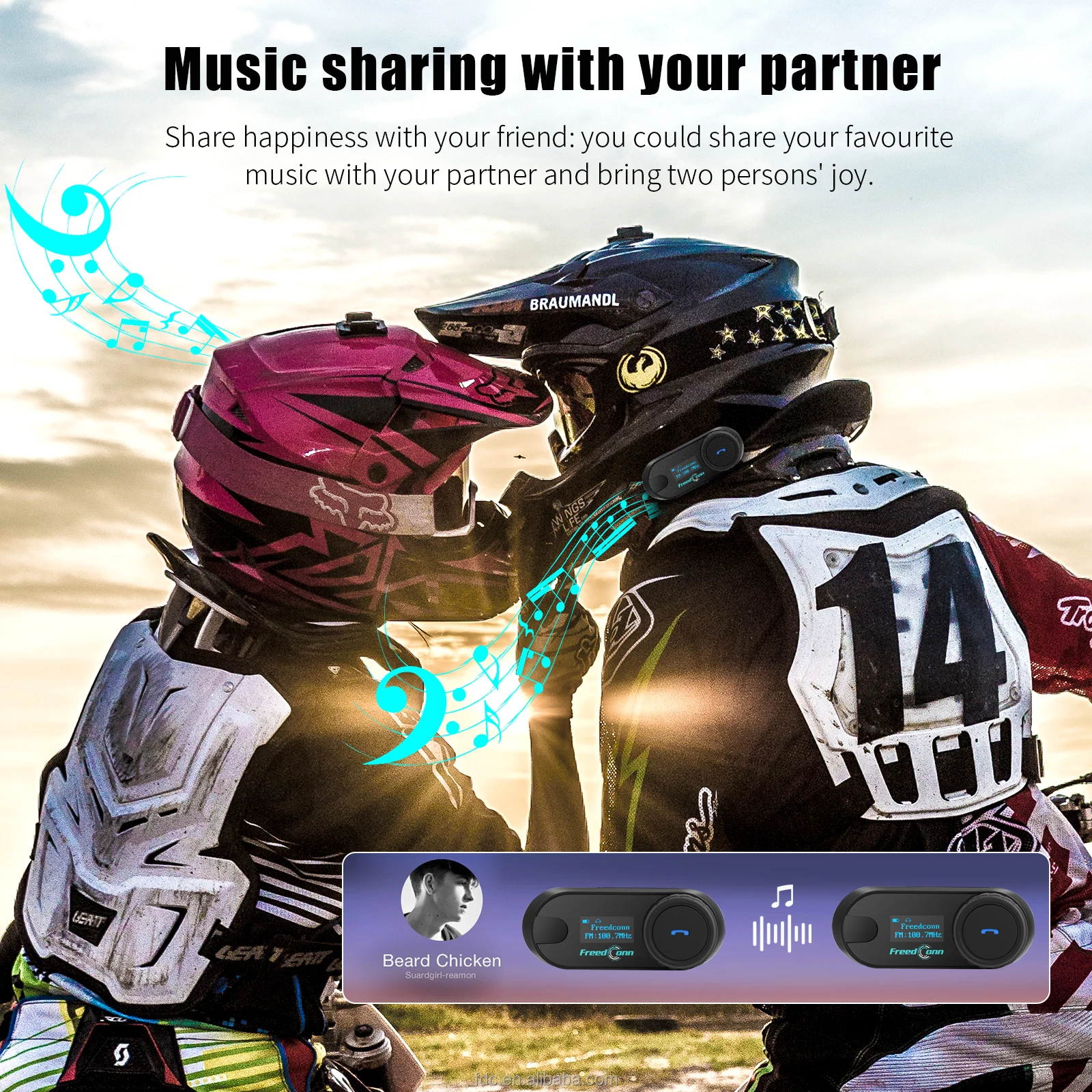 FreedConnT-COM SC 800 Meters W - đánh giá và giá Intercom Headset Helmet