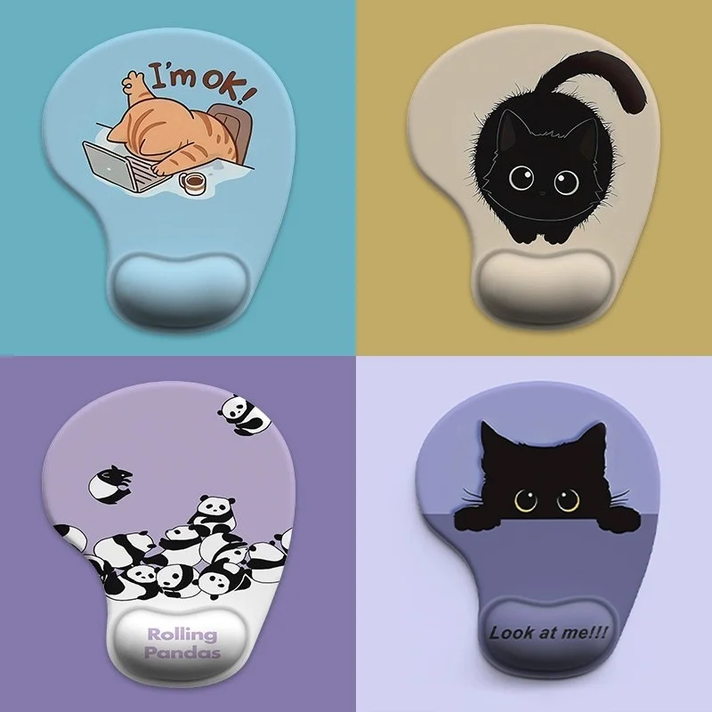Desk Dirty Mouse Pad Silicone Cartoon Animal Wrist Mouse Pad Customized Mouse Pad Wrist Support