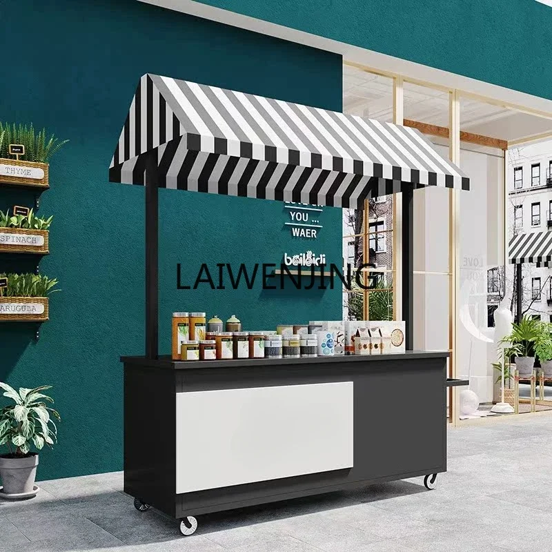 HLZ European wrought iron float hollow logo shopping mall display promotional car mobile sales truck outdoor market stall