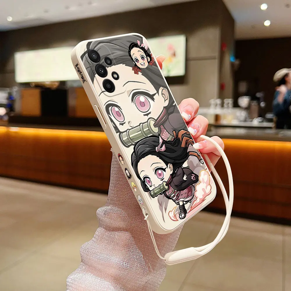 Anime Demons Slayers Kamado Nezuko Phone Case For Samsung Galaxy S24 S23 S22 S21 S20 S9 Note 20 10 Ultra Plus Pro FE 4G 5G Cover