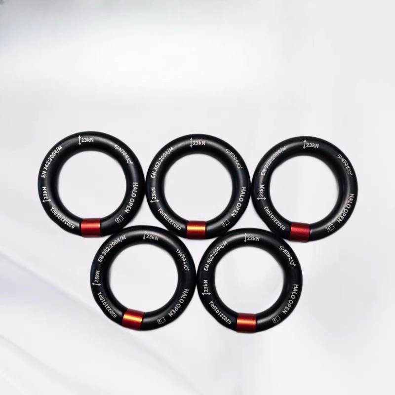 Removable Climbing Ring Gear, Load-Bearing Connector for Safety Harness, Perfect for Caving & Outdoor Sports