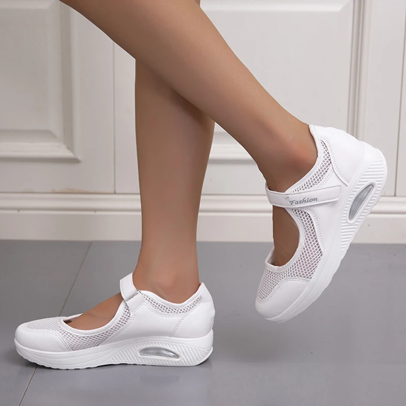 Rimocy-Zapatos planos de malla para Mujer, zapatillas informales ligeras con plataforma, transpirables, para primavera y verano, 2022