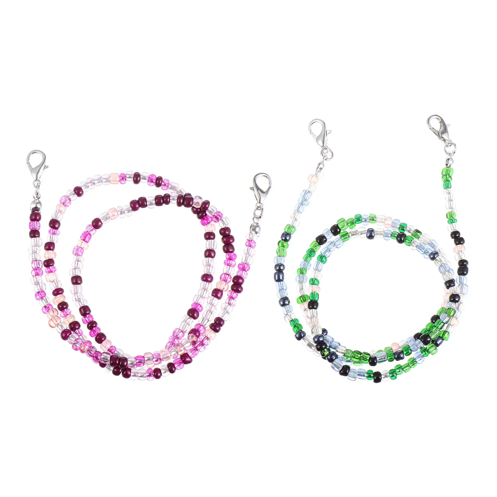 

2Pcs Mask Anti lost Lanyard Neck Chain Lightweight Durable Plastic Metal Hanging Extension for Glasses Suitable Most People Easy