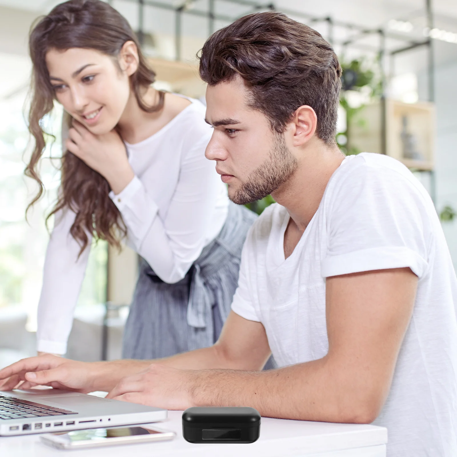 

1 set Wireless Earbuds Ipx7 Waterproof 2000Mah Noise Cancelling High Definition Deep Bass Comfortable Ergonomic