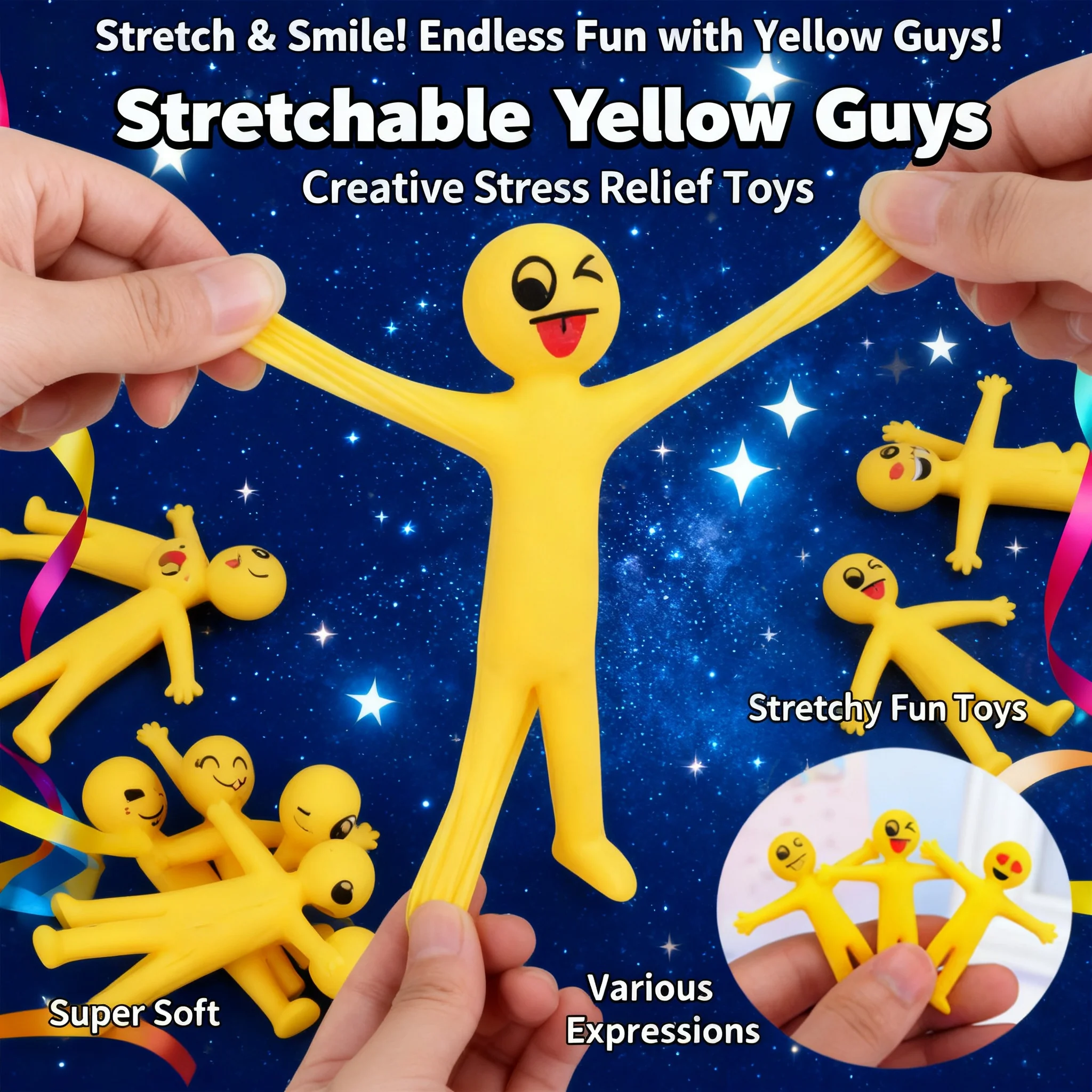 

Smiley Stretch Yellow Minion Squeeze Toy Stress Relief Soft Gel Fidget Figure Wholesale