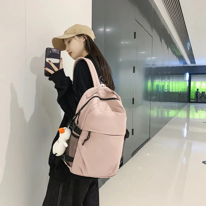 New Student Backpack Fashion Simple Japanese Lovers Backpack Large Capacity Junior High School School Bag