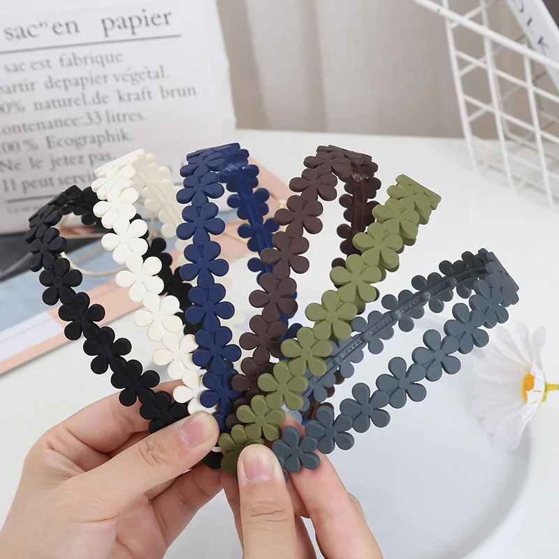 

2022 New Fashion All-match Acrylic Sweet Flower Headband Hairbands for Women Girl Clamp Hair Accessorie Headwear Wholesale