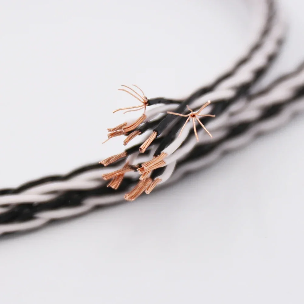 1 Meter High Quality 8TC OCC Copper Wire Cable for HIFI Audio Speaker Amplifier Turntable CD Player