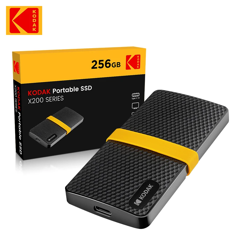 Kodak X200 Portable SSD 128G 1TB USB 3.1 Type C External Drive Hard Disk 512GB 256GB Solid State Drive For PS4 Laptop Macbook PC